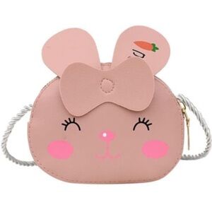 Small Rabbit Strap Crossbody Bag in Pink